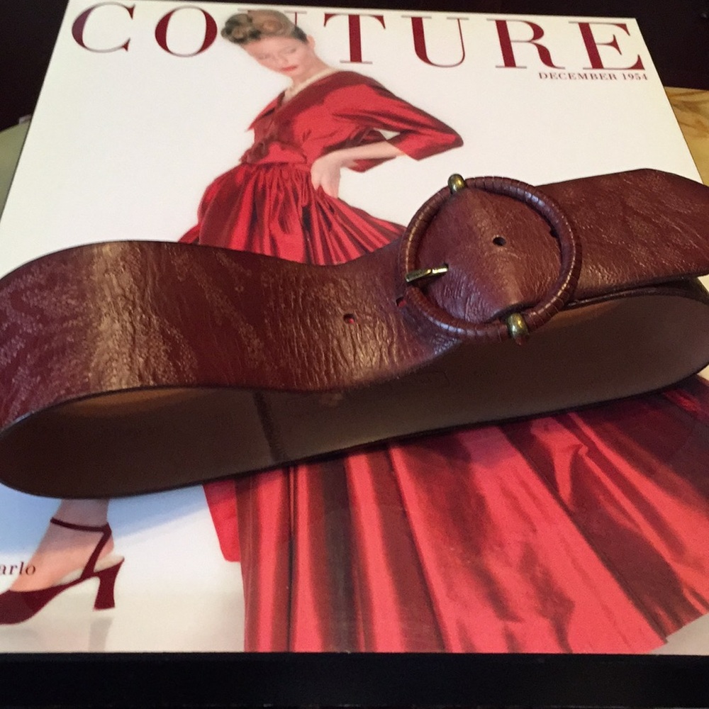 Ladies Wide Leather Belt by Fossil